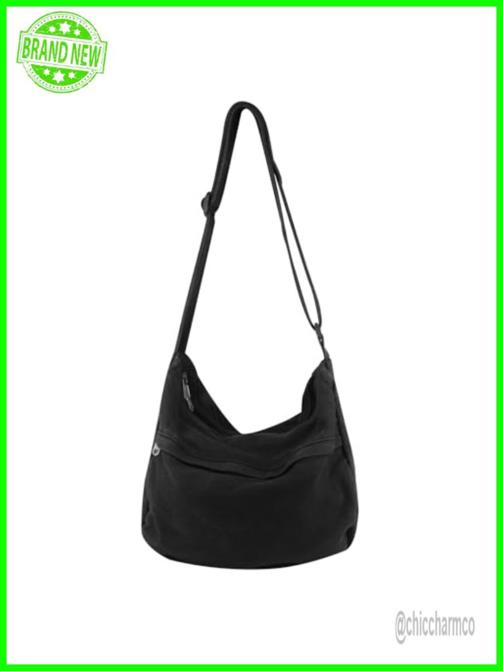 Canvas Hobo Crossbody Shoulder Bag Tote Large Capacity Unisex